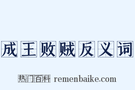 成王败贼反义词是什么意思的图片